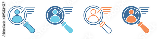 Cuadro en lienzo Identifying Icon Set Multiple Style Collection