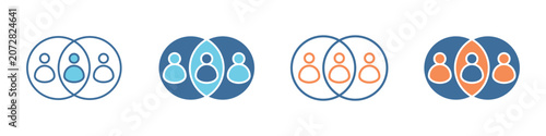 Foto Assimilation Icon Set Multiple Style Collection