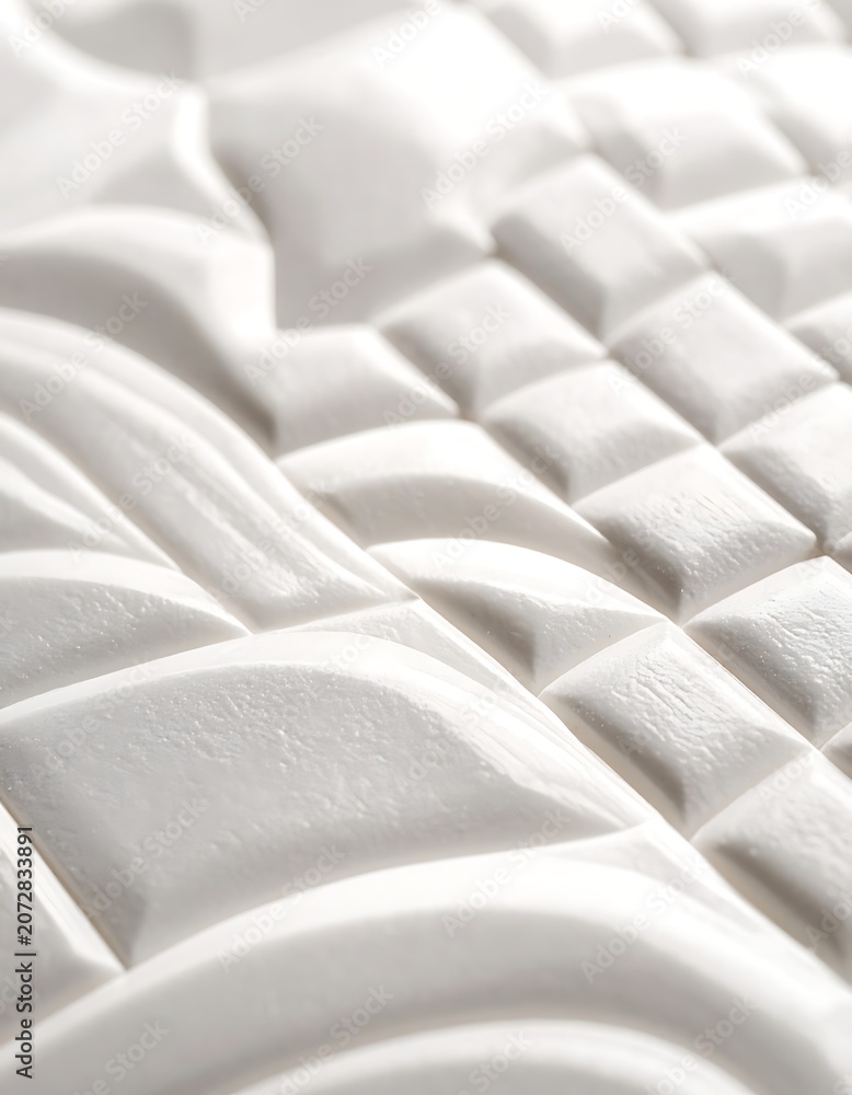 Naklejka premium Close-up of white mattress texture.