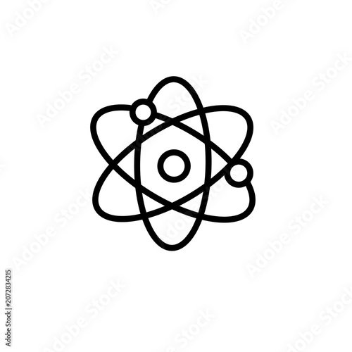 Canvastavla atom isolated on white