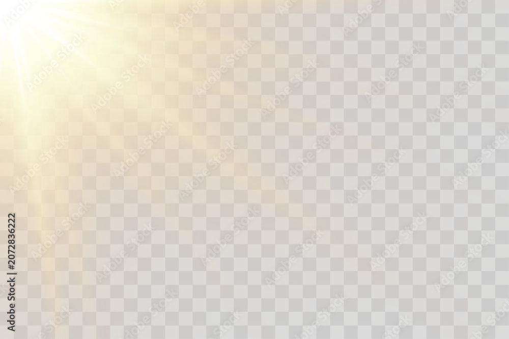 Fototapeta premium Png transparent sunlight special lens flare light effect for creative digital artwork design.
