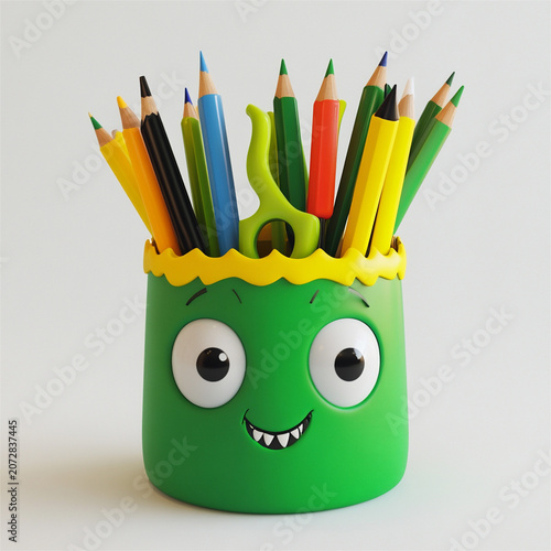 colored pencils in a cup