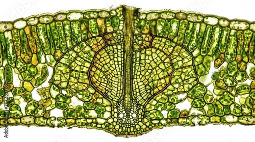 plant cell structure microscopic view leaf cross section cellular details botany images green plant cells tissue structure cellular network leaf anatomy microscopic plant