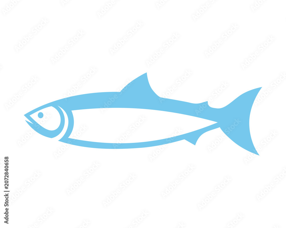 Fototapeta premium Modern fish logo vector icon with a clean and professional design, suitable for seafood brands, fishing companies, aquaculture businesses, and marine organizations