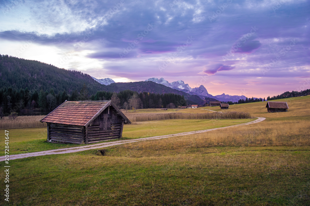 Fototapeta premium Alpine Sunset Landscape