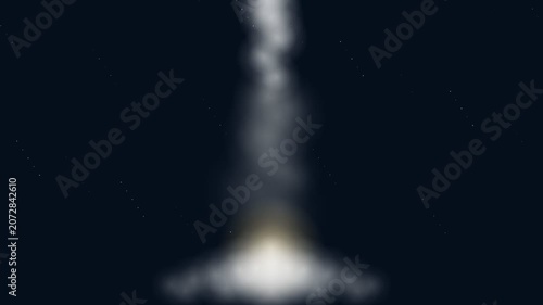 Dark Rocket Launch Animation Seamless Loop