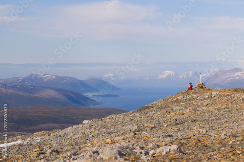 Rødtind, Tromso, Norway. 18 July, 2015. A short distance from Tromso, Rødtind has spectacular Arctic views