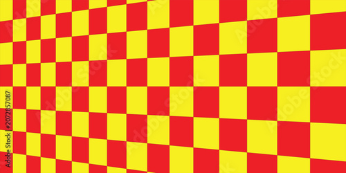 Yellow And Red Checkerboard modern vector
