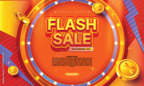 flash sale vector banner design