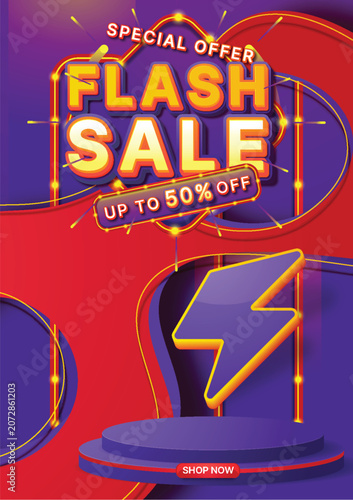flash sale vector banner design