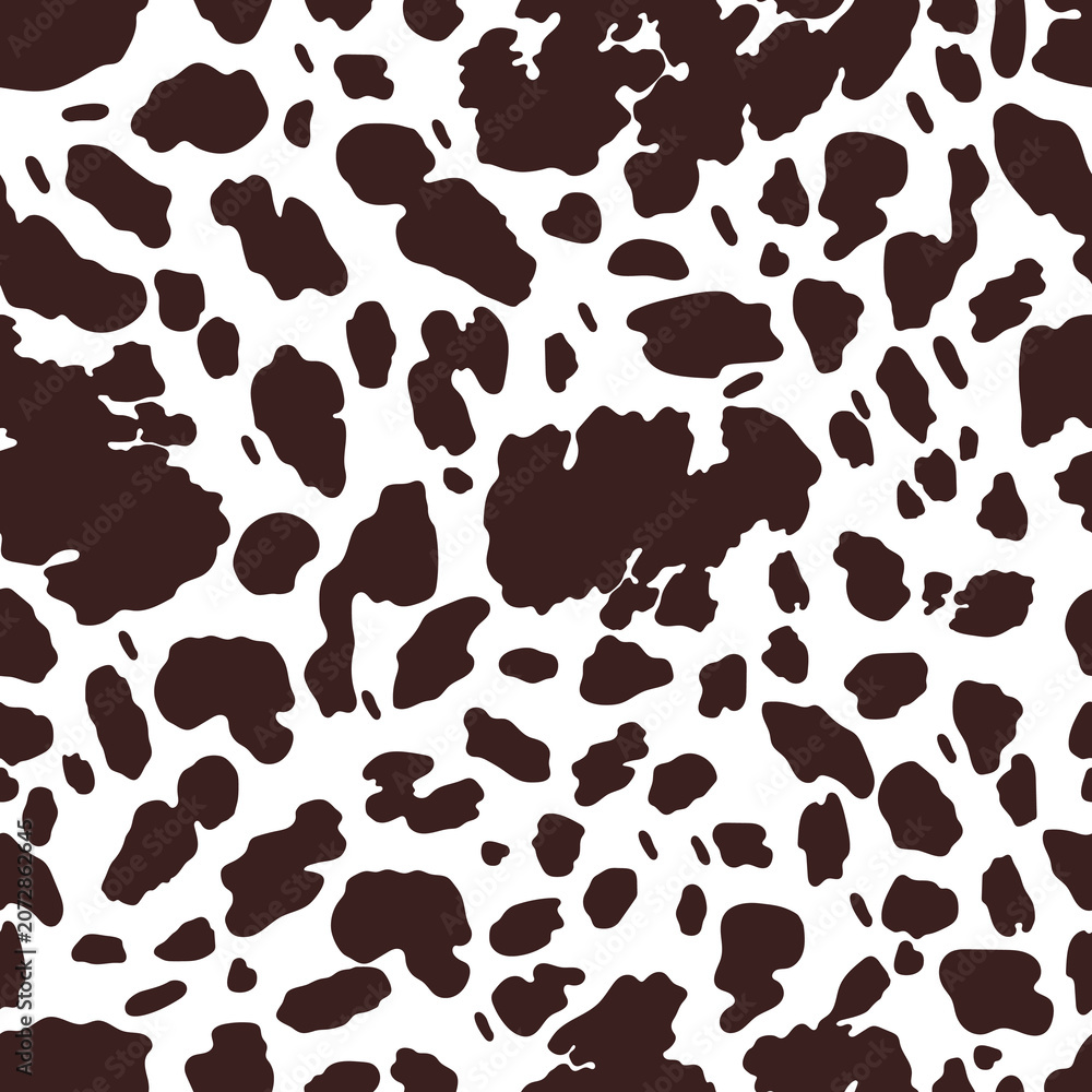 Fototapeta premium Cow print pattern animal seamless. Cow skin abstract for printing, cutting, and crafts Ideal.