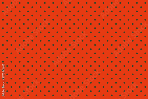 Classic Dot Matrix Design in Bold Terracotta and Forest Green: Scripted Content Scalable Geometric Polka Dot Seamless Vector Pattern with High-Precision Circular Grid and Saturated Earthy Contrast