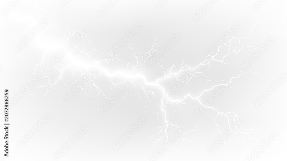 Obraz premium Bright White Lightning Arc with Dynamic Electric Discharge PNG