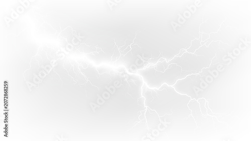 Tableau sur toile Bright White Lightning Arc with Dynamic Electric Discharge PNG