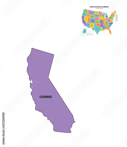 California State Map Vector Illustration