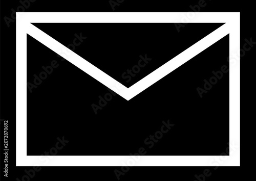 Email Envelope Icon – Line/Outline Mail Message Symbol
