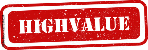 Foto High value red rubber stamp isolated on white business approval and financial wo