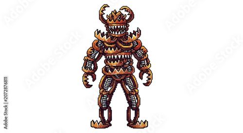 Photos Scary Nightmare Monster Character Design Illustration.