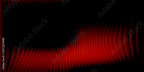 Red background texture for ribbed glass gradient and effect pattern abstract. 3d line for light window and premium corrugated metal. Red wave frosted for ribbed reed background.