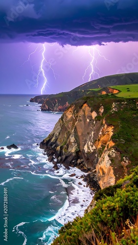 A dramatic seascape with lightning storm (5)