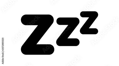 Foto Sleepy zzz symbol for tiredness and rest.