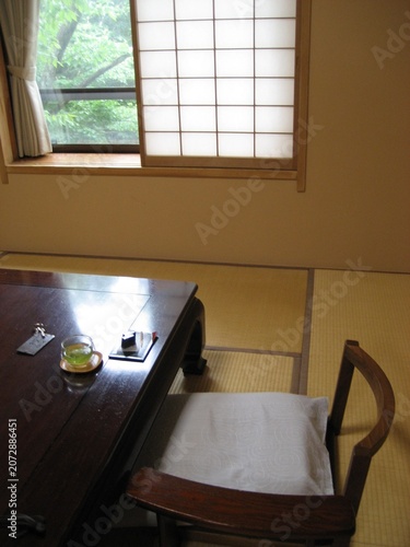 Canvas Print japan tatami chair and table