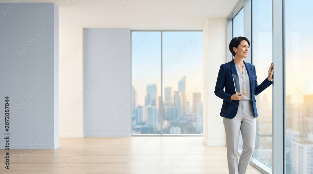 Fototapeta premium Professional leadership and confidence in career success