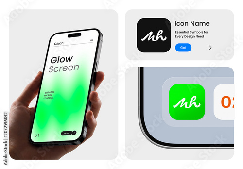 Smartphone App Icon Mockup