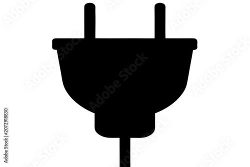 Electric plug silhouette Vector, Electric plug icon Illustration