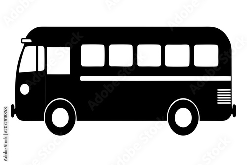 Tour bus silhouette  vector, Bus icon vector