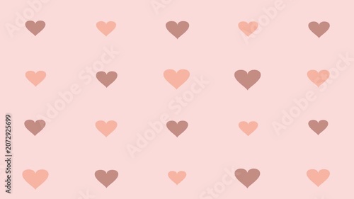 Seamless Pastel Heart Pattern Background with Cute Romantic Design