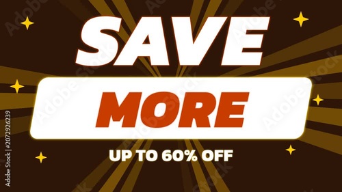 Save More Discount Banner with Promotional Offer and Percentage Off Message