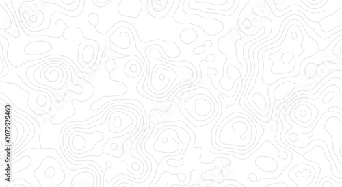 Topographic Map Contour Lines Background, Abstract White Wave Pattern