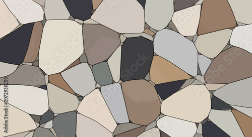 Mosaic Stone Pattern Background with Earthy Tones