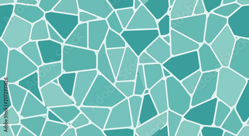 Teal Mosaic Pattern - Geometric Abstract Background