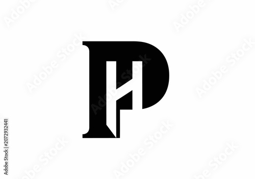 Elegant serif monogram logo combining letters P and H.