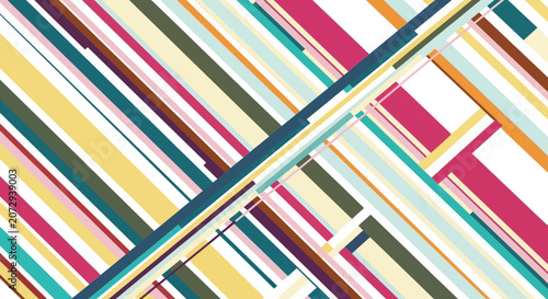 Colorful Diagonal Stripes Overlay Pattern Background