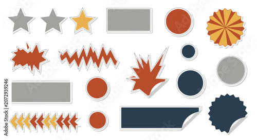 Sticker Pack: Shapes, Stars, Circles, Burst, Zigzag - Graphic Elements