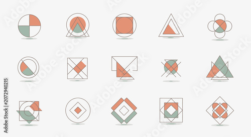 Geometric Logo Design Elements - Minimalist Abstract Shapes