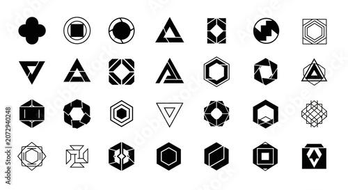 Geometric Shapes Collection: Icons, Symbols, and Patterns