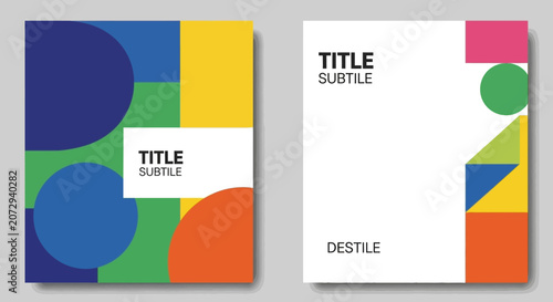 Modern Geometric Abstract Design - Colorful Shapes and Blocks