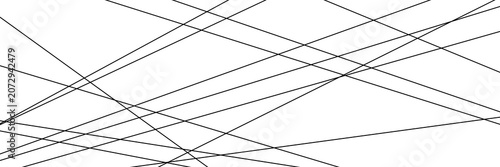 Quadro su tela Chaotic arrangement of straight geometric lines
