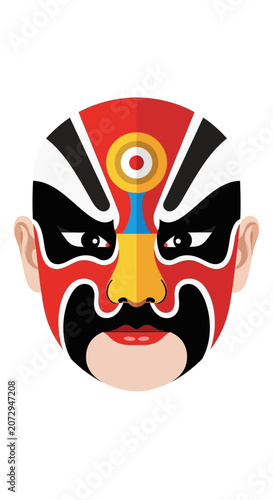 Peking Opera Mask: Dramatic Face Paint Symbol of Chinese Culture