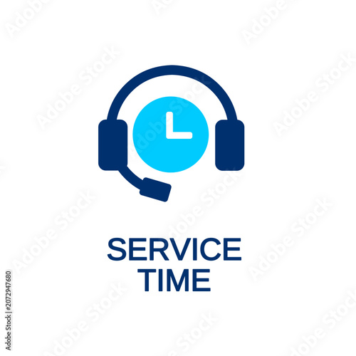 service time clip art illustration for graphic design