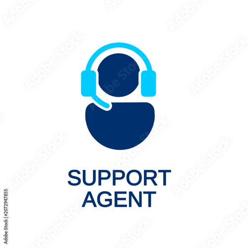 support agent clip art illustration for graphic design