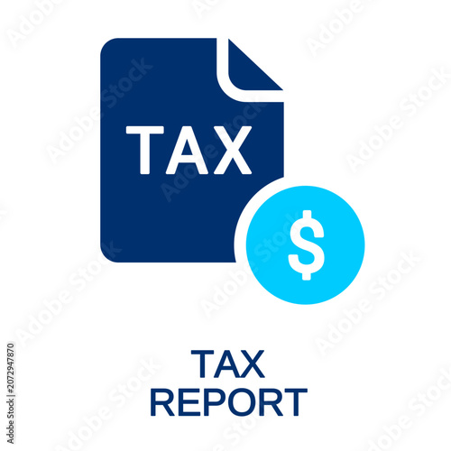 tax report clip art illustration for graphic design