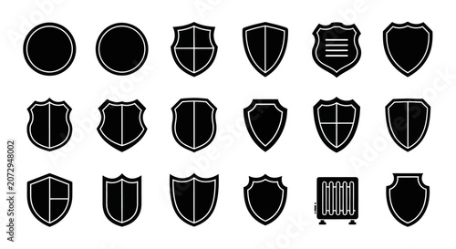 Shield Icons Collection: Security, Protection, Safety Symbols