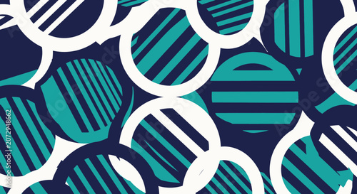 Abstract Geometric Circles Pattern