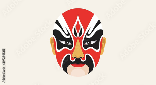 Chinese Opera Face Mask, Peking Opera, Traditional Performance Art