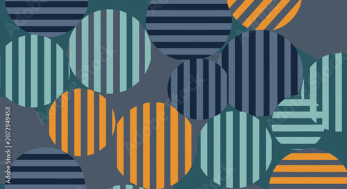 Abstract Geometric Circles Pattern Background